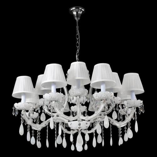 подвесная люстра crystal lux blanca sp12 белая в Новороссийске