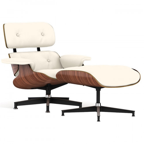 кресло lounge chair & ottoman кремовое в Новороссийске