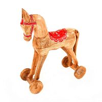 украшение новогоднее лошадка на колесах christmas horse, 40х30х13 см в Новороссийске